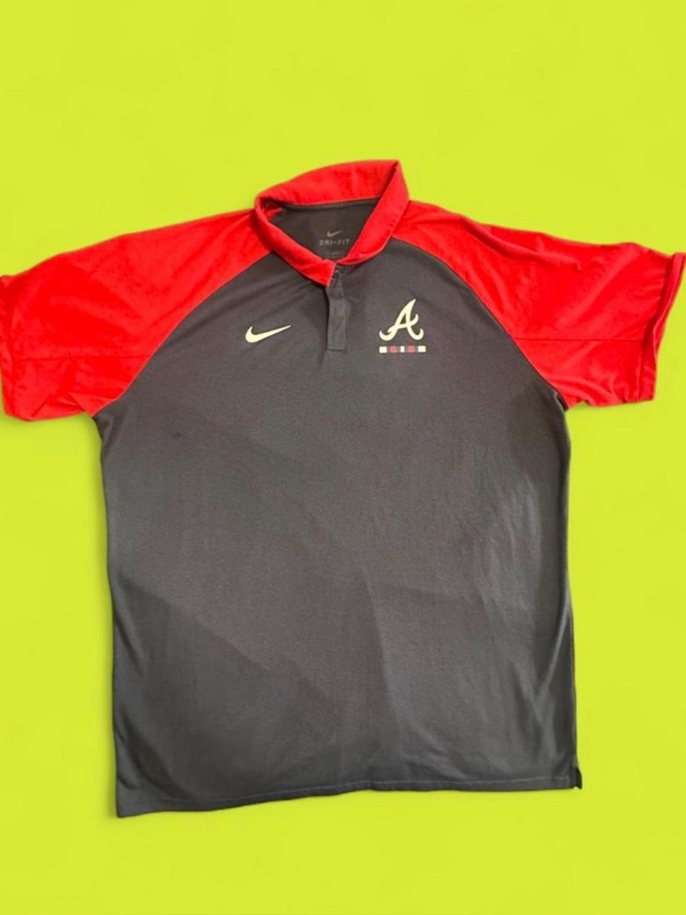 Nike Dri-Fit MLB Atlanta Braves Men’s XL Legacy Raglan Polo Shirt